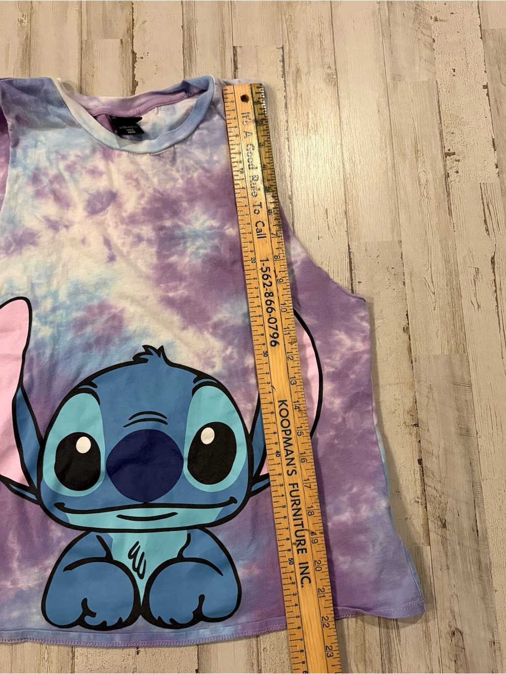 Disney Purple Blue Tie-Dye Stitch Sleeveless Tank - Picture 3 of 6